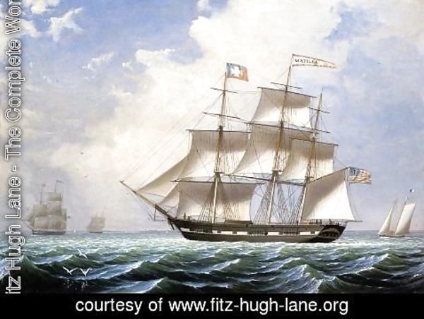Fitz Hugh Lane - The 'Matilda' under Sail