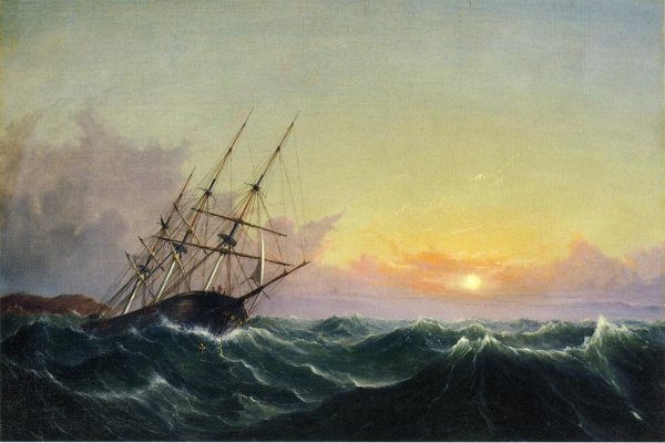 A Storm, Breaking Away, Vessel Slipping Her Cable