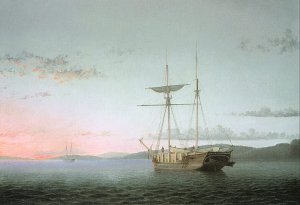 Lumber Schooners at Evening on Penobscot Bay  1860